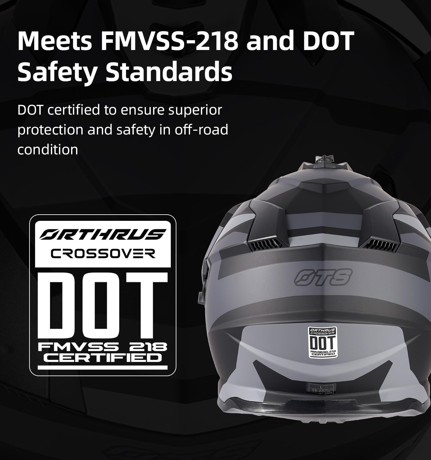 Casco motocicleta Dual Sport Adventure con visera doble