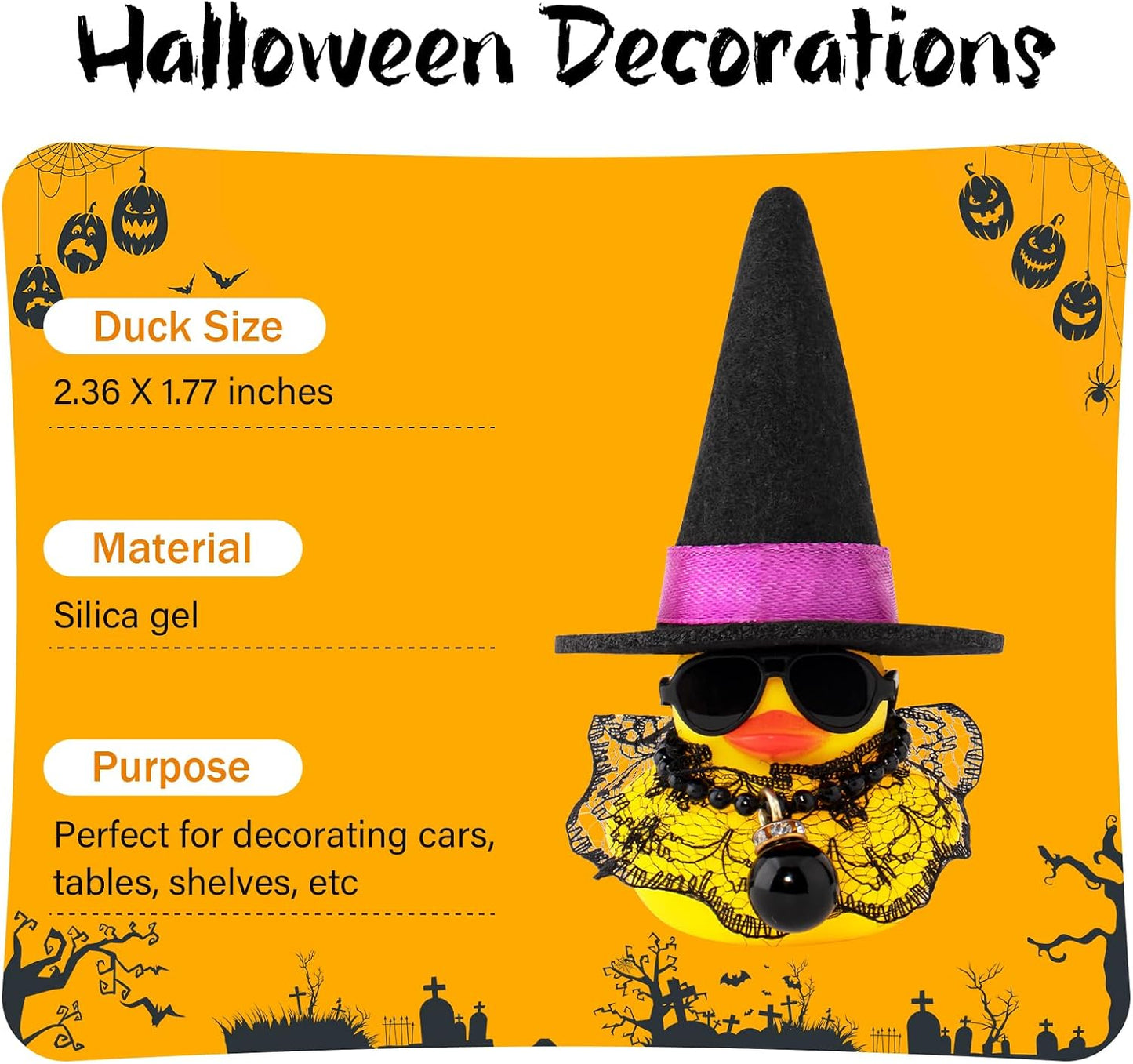 Patos goma decorativos escritorio Halloween