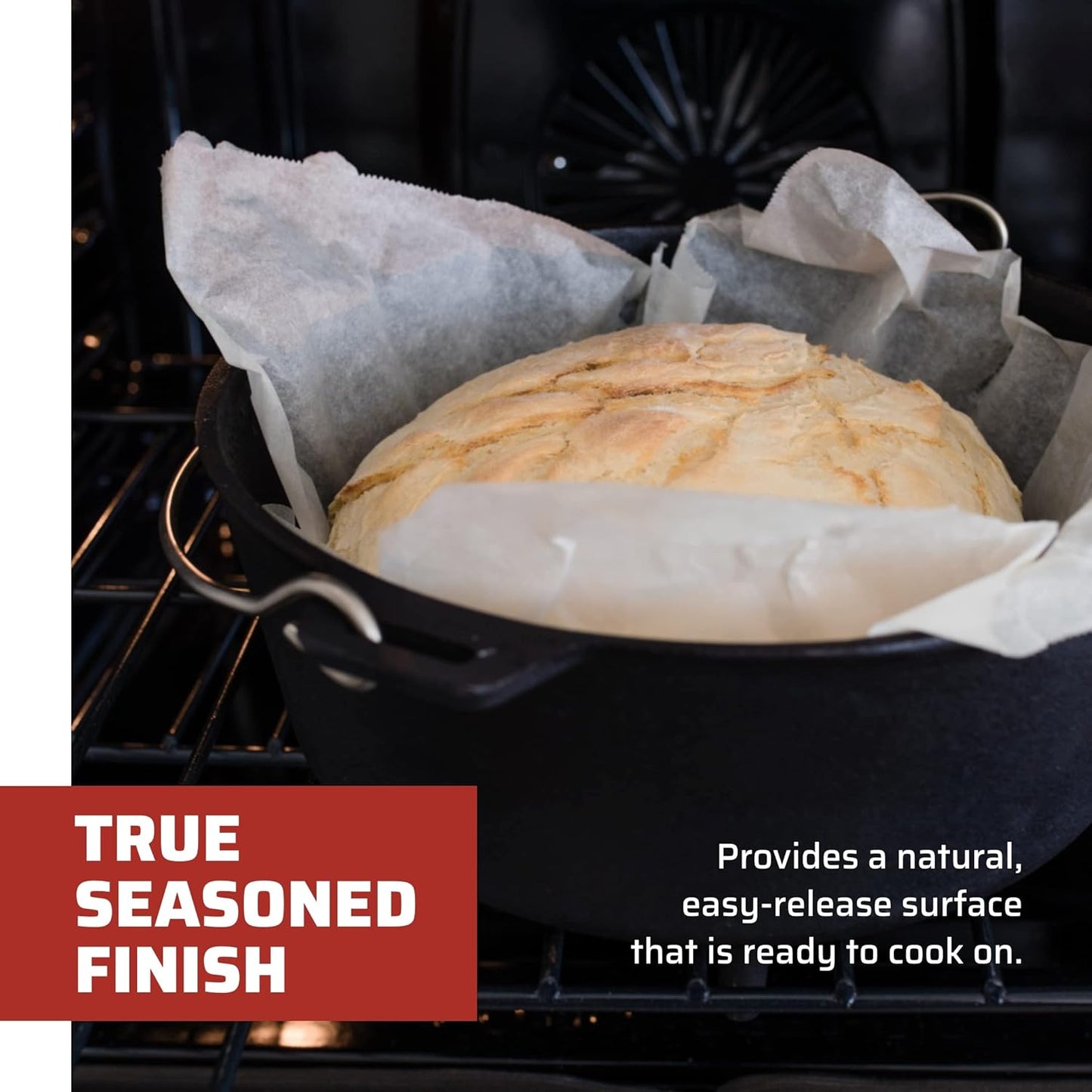 Horno holandés hierro fundido 6qt pre-sazonado con tapa