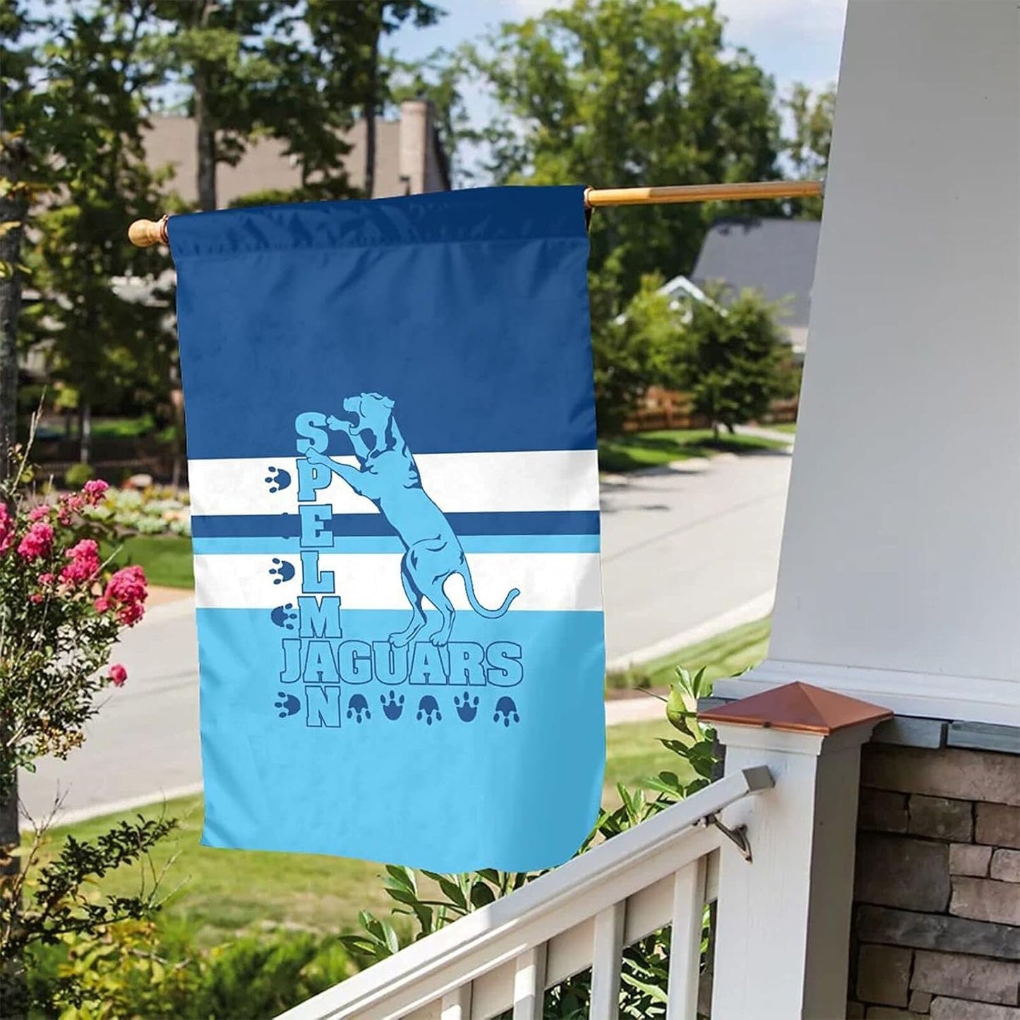 Bandera doble cara Spelman College Jaguar 12.5x18"