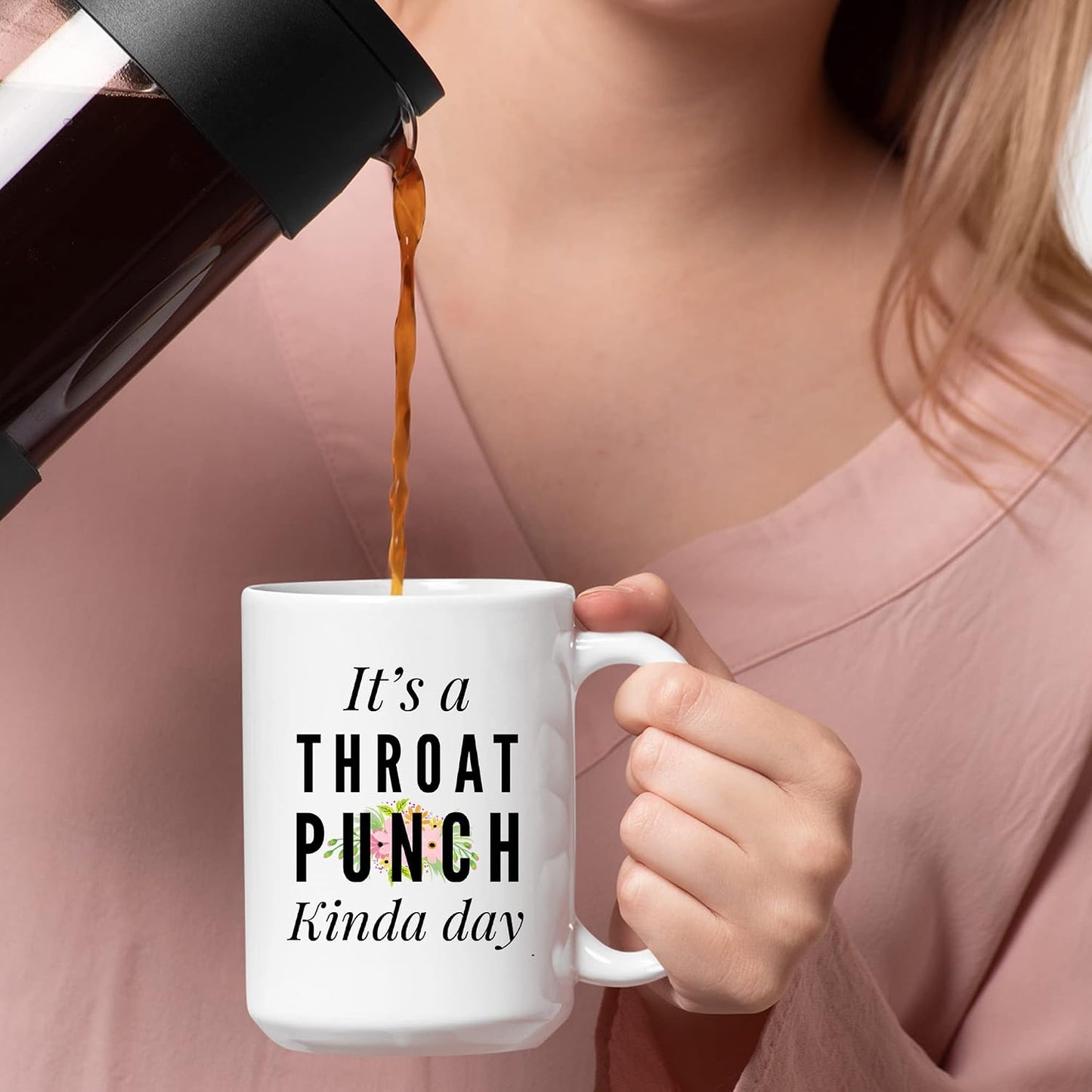 Taza cerámica con texto inspirador para mujer y familia