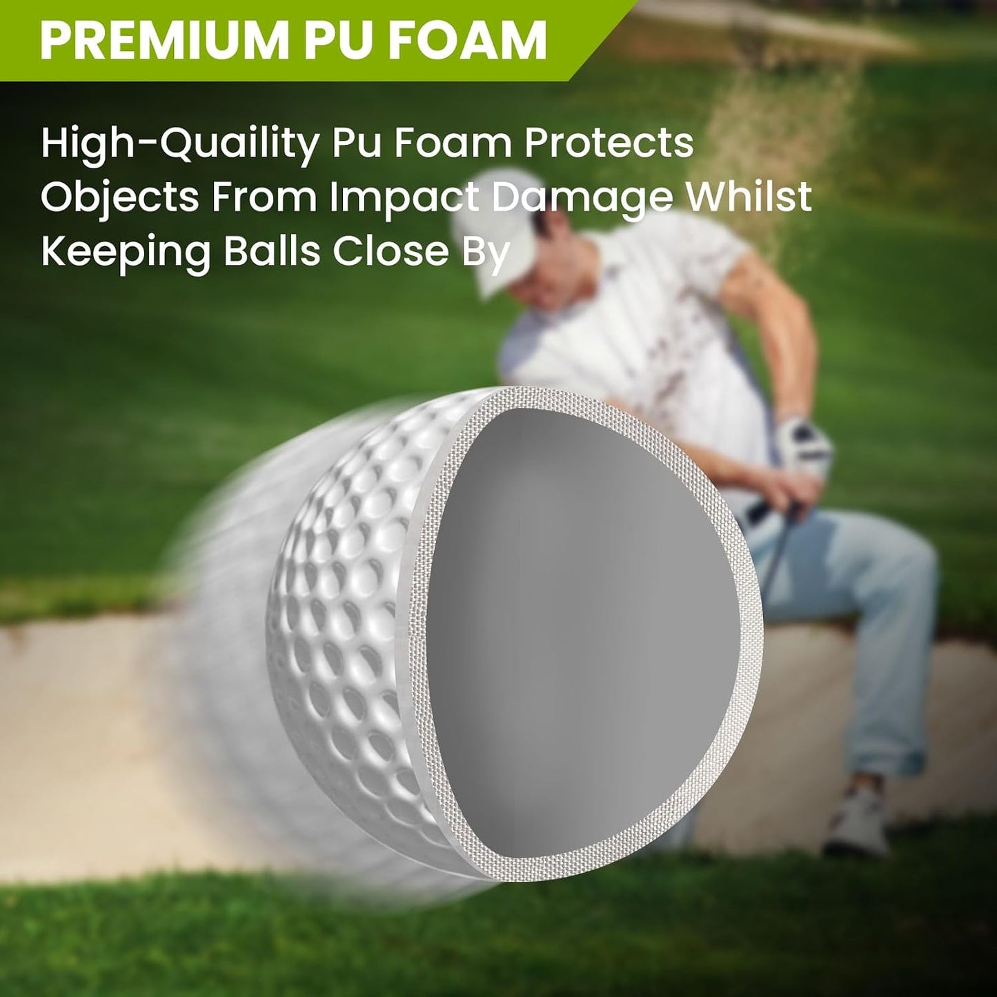 Pelotas golf espuma colores set 12 24 50 unidades