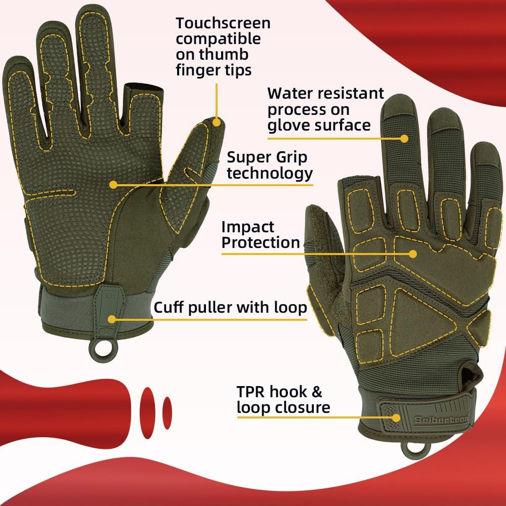 Guantes deporte aire libre pantalla táctil