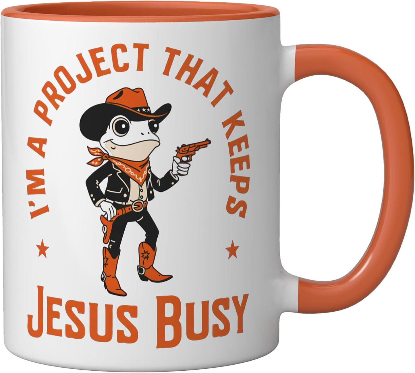 Taza Cerámica Frog para Jesús Roja/Blanca
