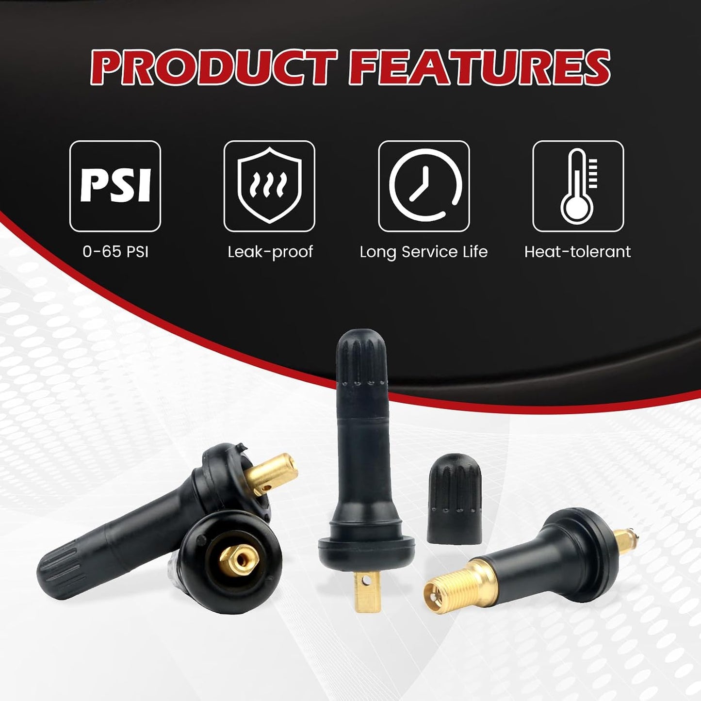 100 Pzas Vástago Válvula TPMS Comp Ford GMC Chevy
