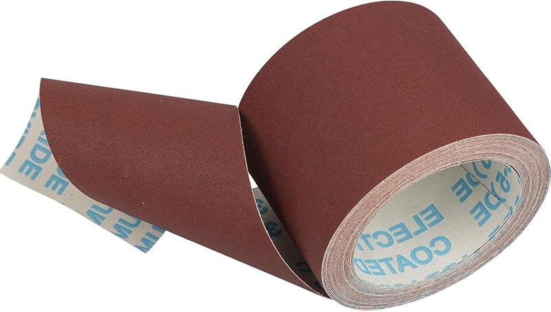 Rollo papel lija 3pulg x32.8ft grano 120 tela óxido aluminio