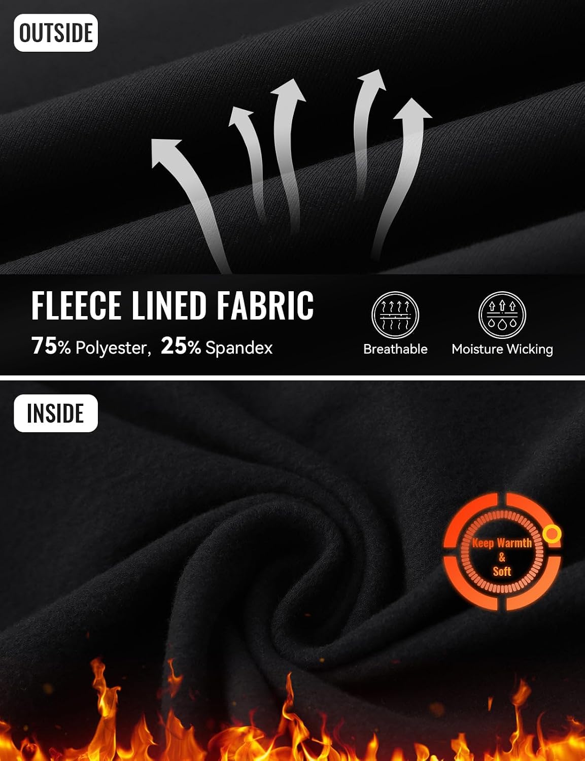 Camisa térmica mujer manga larga con forro polar bolsillo