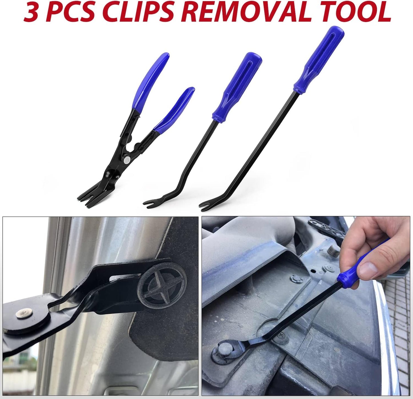 Set 102 Pzas para Retirar Molduras Auto Clips y Terminales