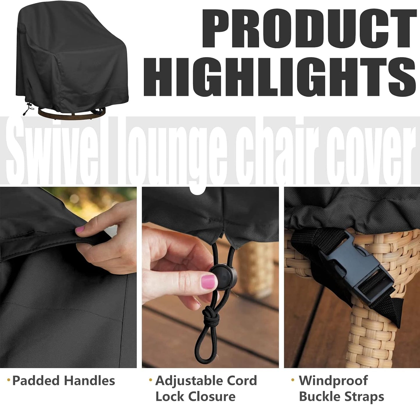 Fundas sillas salón exterior impermeables pack 4 33x35x38.5