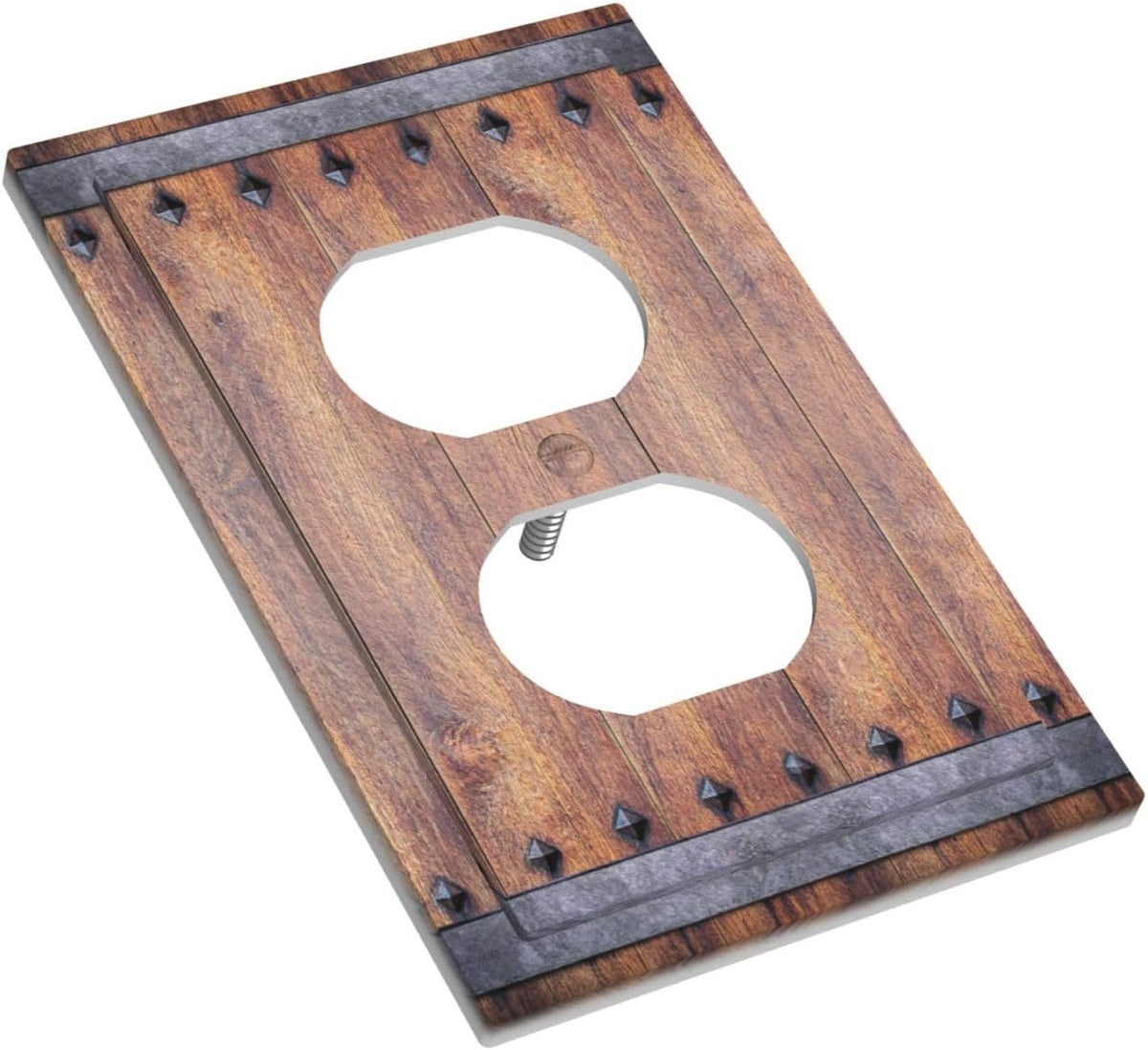 Cubiertas tomacorrientes madera marrón rústica