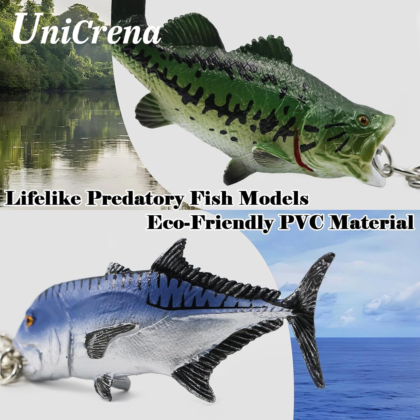 Llavero pez lubino señuelo pesca 3D regalo día padre