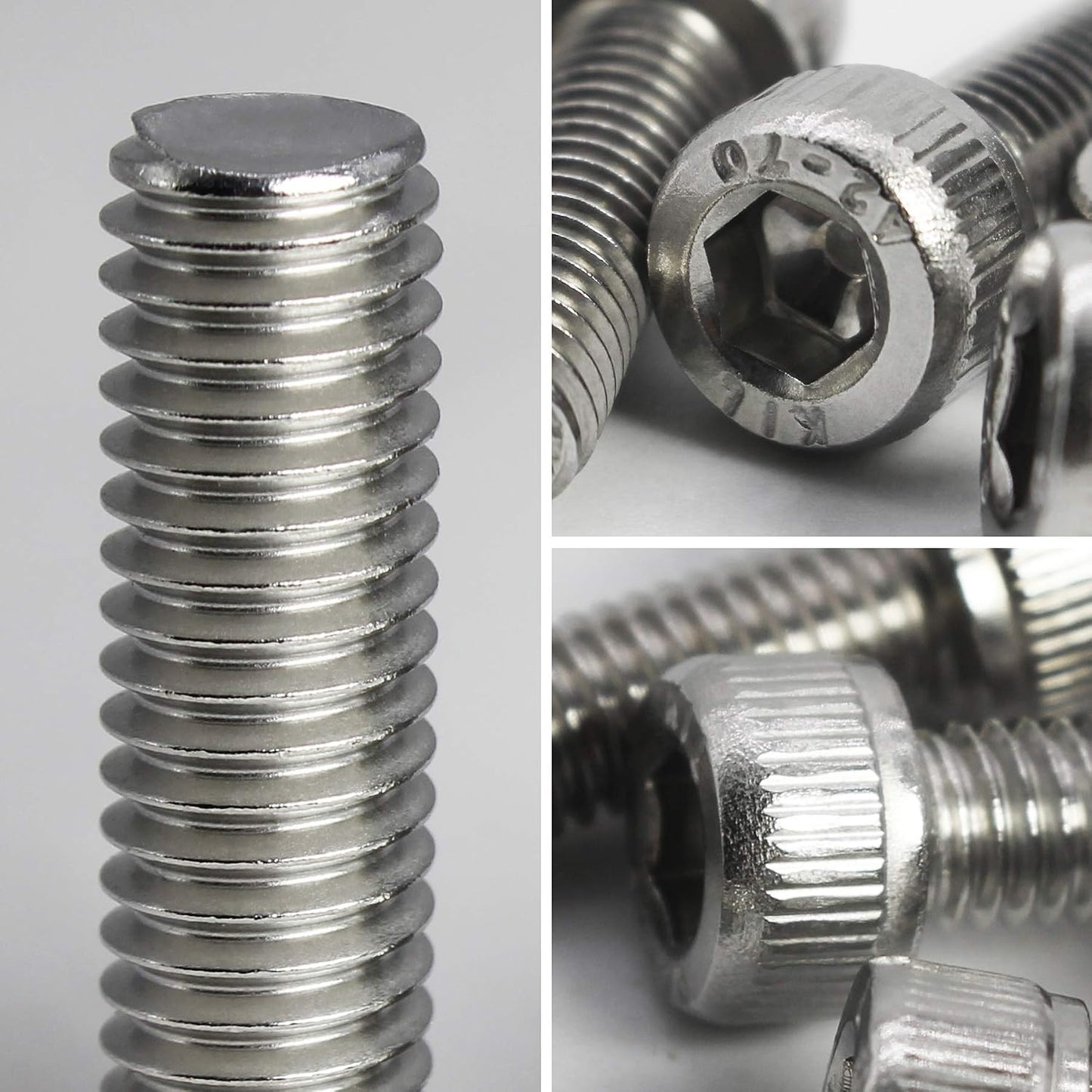 Tornillos M6 acero inox 304 hex métrico 50 uds