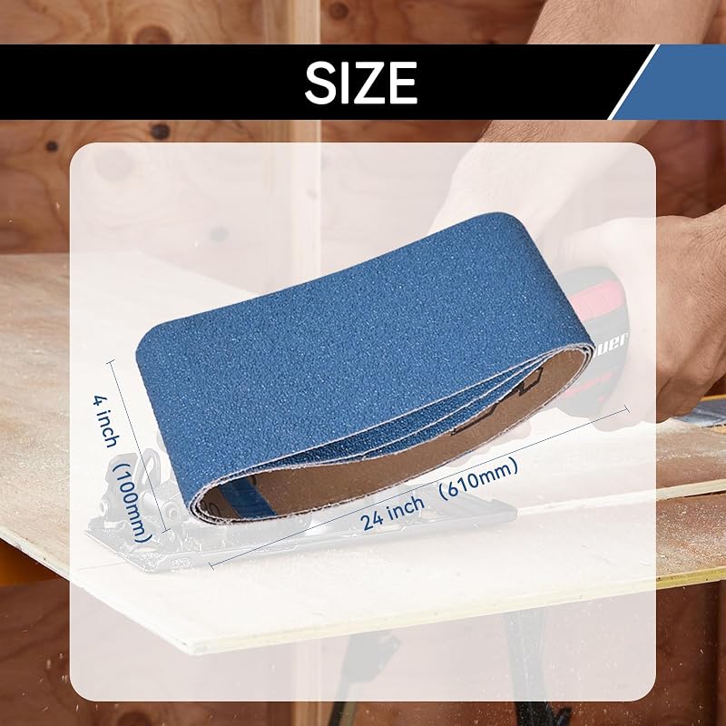 Cintas lijado 18 Pzas 6 Granos Zirconia Madera