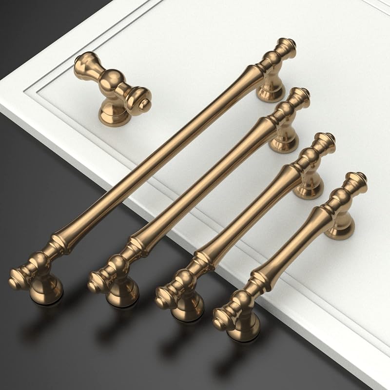 10 Tiradores Bronce Champán 6.3" para Gabinete Cocina