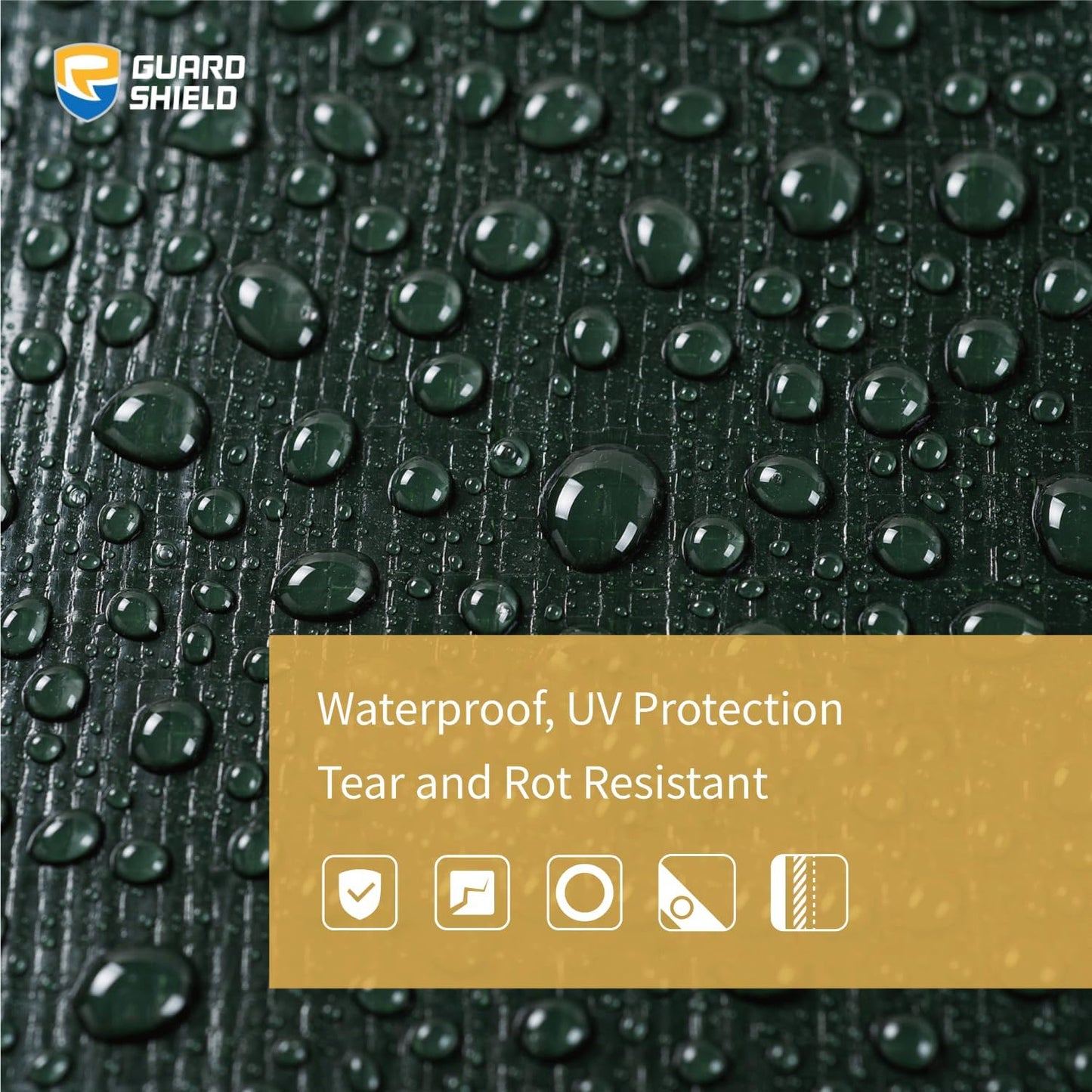 Lona polietileno 16x16ft verde plateado impermeable