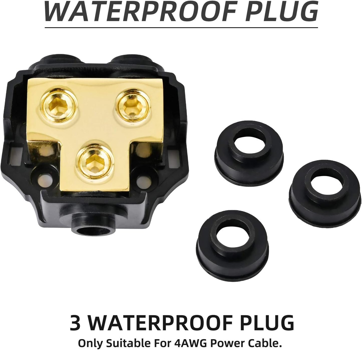 Bloque distribución energía cobre para divisor audio coche