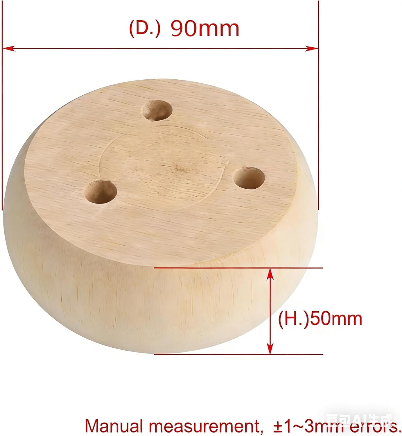 4 Pzas pies redondos para sillón sofá otomana 2pulg