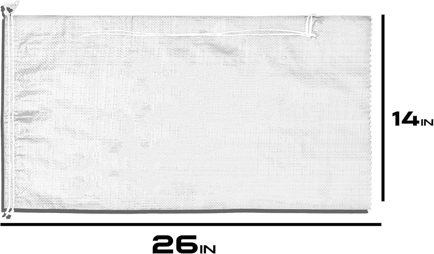 Bolsas arena resistentes UV 1600h 14x26pulg 50lb blanco
