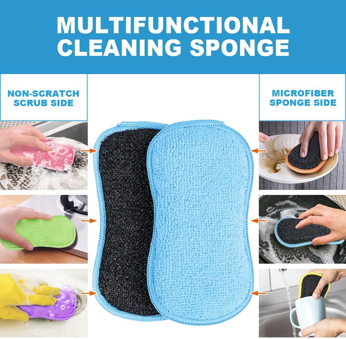 Set 6 Esponjas Multiusos para Cocina Sin Rayar Microfibra