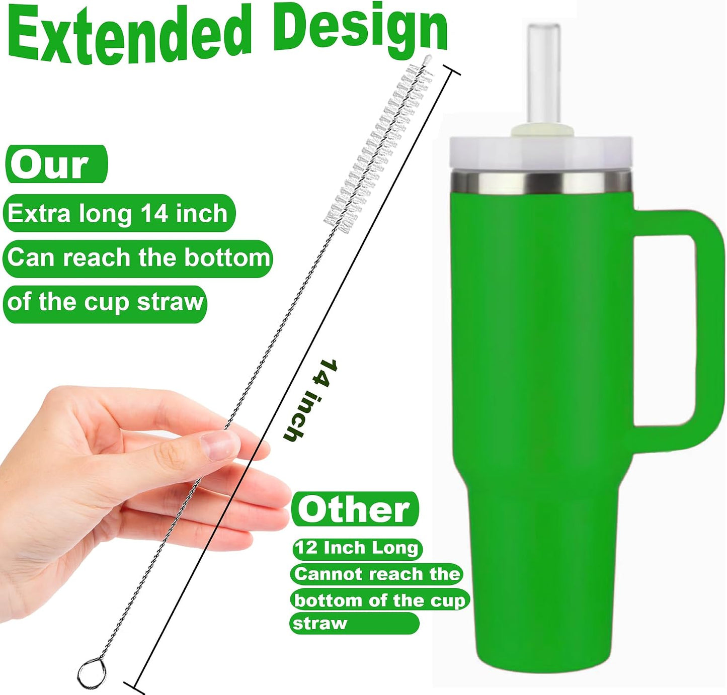 Cepillo limpiador paja 14pulg cerdas acero inox