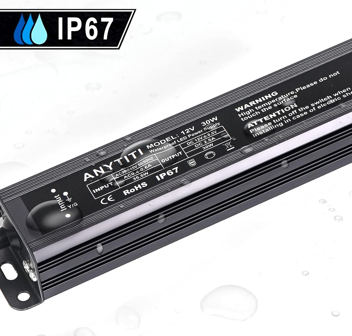 Controlador LED 30W DC12V 3 clavijas para tiras