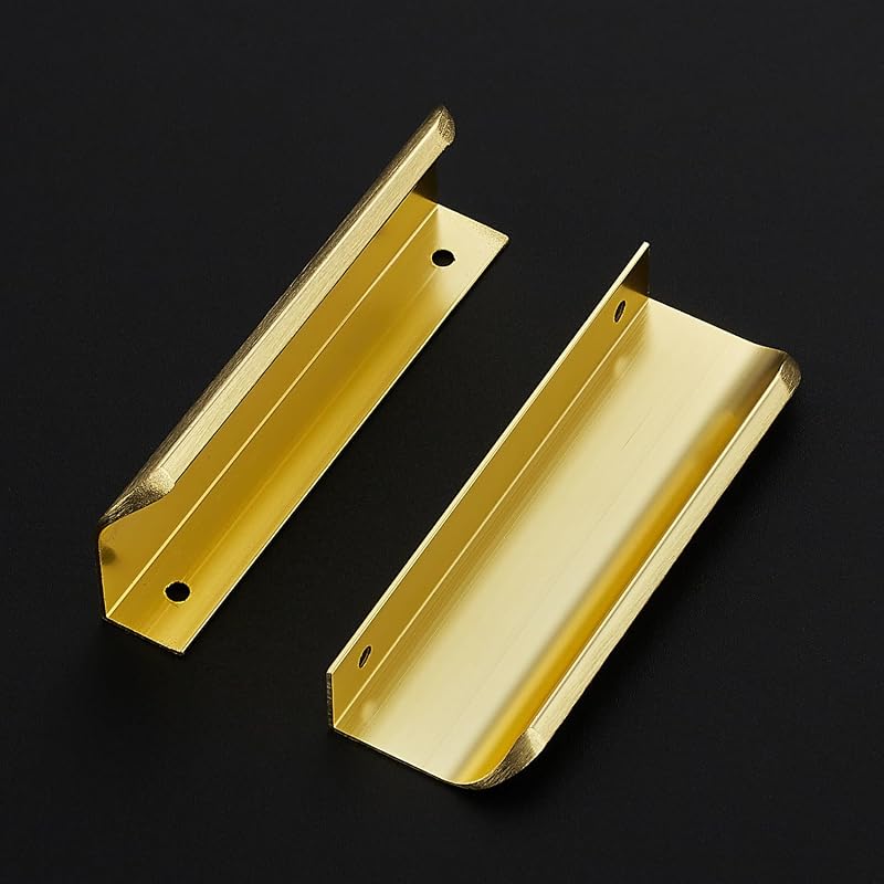 20 Tiradores dedo gabinete 96mm dorados ocultos cocina