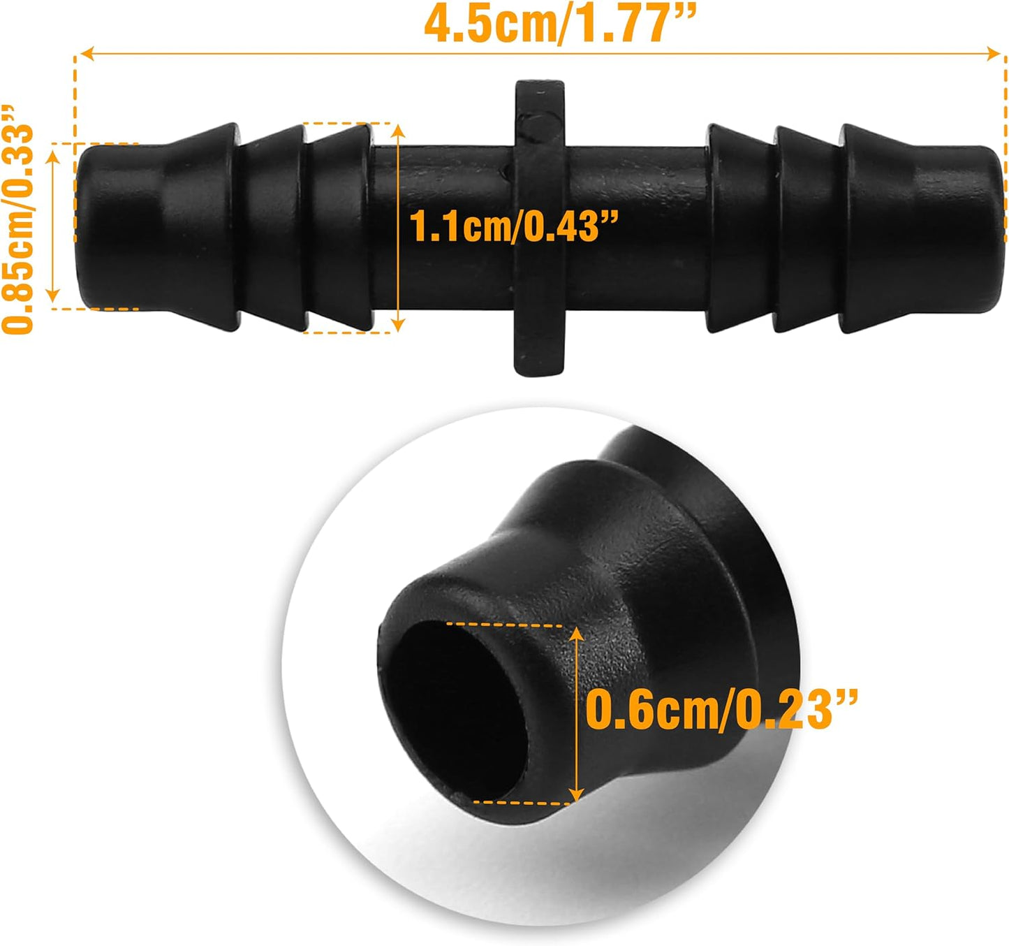 30 Accesorios Riego Goteo Tubo Polietileno 0.315x0.433pulg
