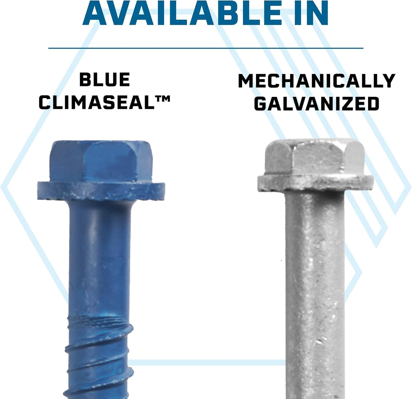 Anclajes hormigón cabeza hex 1/2x3pulg 10uds azul