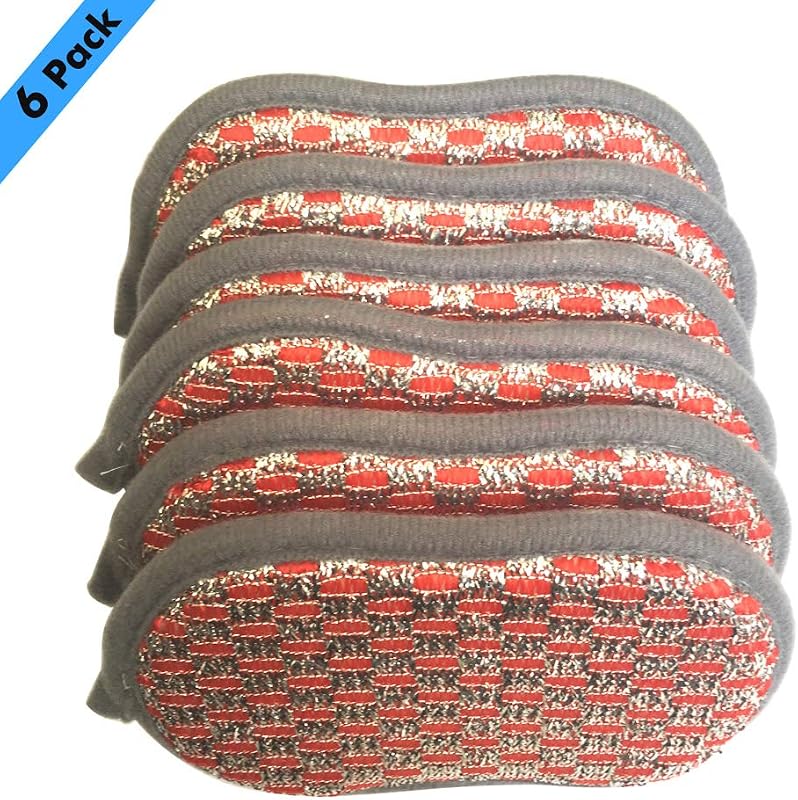 6 Pzas Esponjas Microfibra Doble Efecto Antiarañazos para Cocina