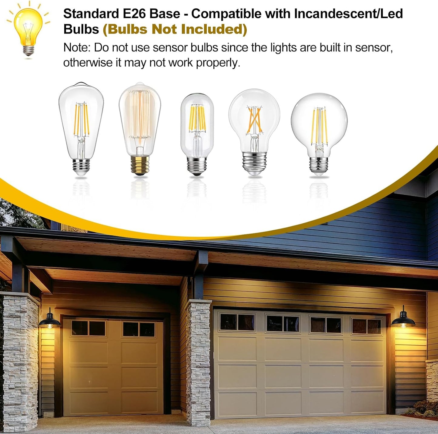 2 Luces Pared Cuello Cisne Impermeable Estilo Granja