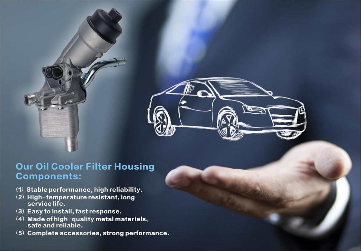 Filtro aceite motor aluminio comp Chevy Cruze 1.4L 11-18