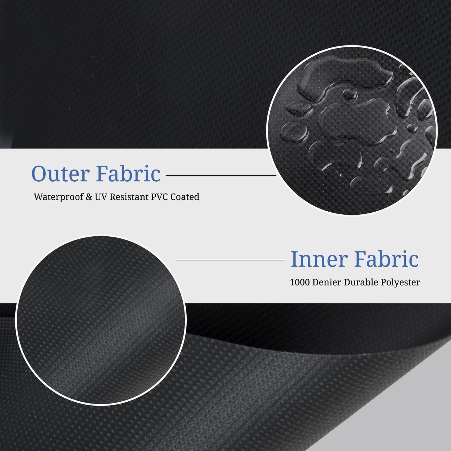 Funda mesa exterior 70x35x5" impermeable negro