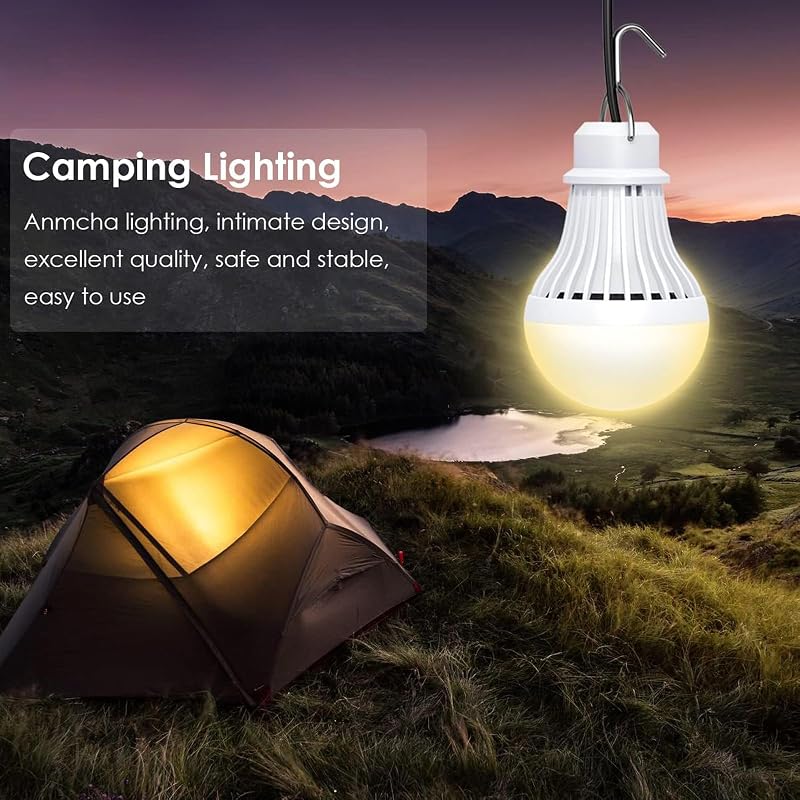 4 Bombillas USB LED con cable 2.5m para camping coche garaje
