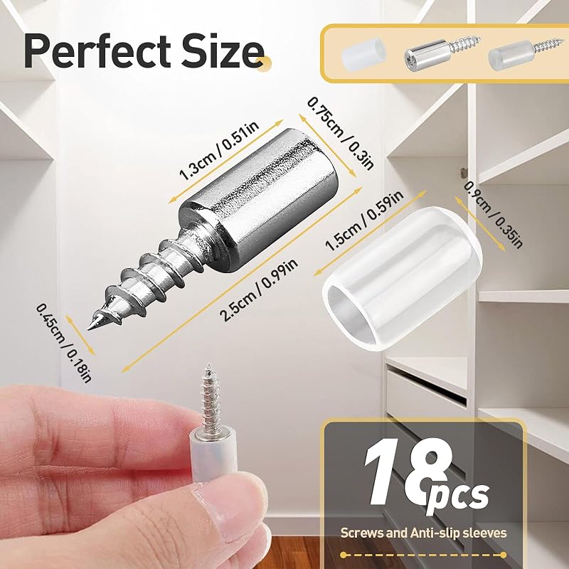 18 Pzas Tornillos Autorroscantes Soporte Laminado Gabinete