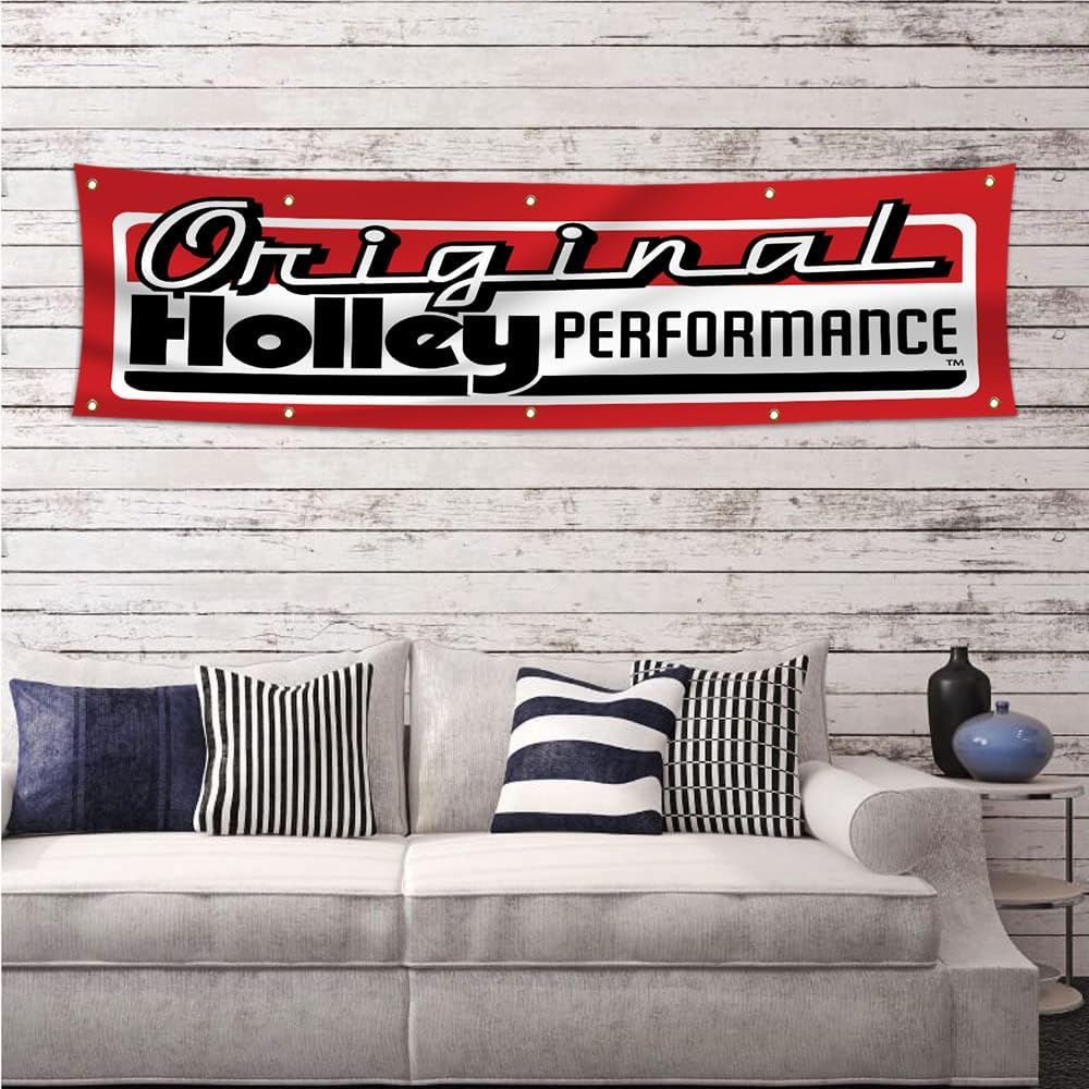 Bandera Holley 2x8ft para garaje hombre