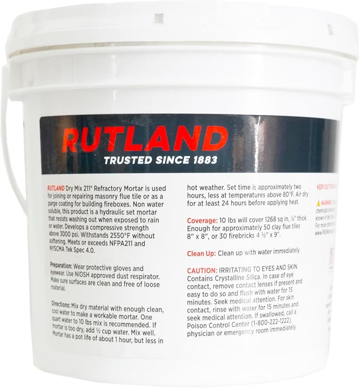 Mortero refractario 10 lb alta temperatura parche ladrillos