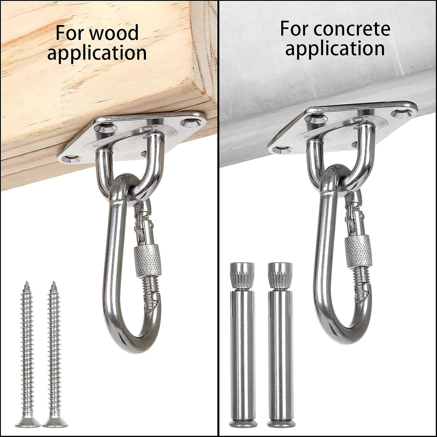 Ganchos hamaca 1100lb 2 Pzas kit colgar columpio pared