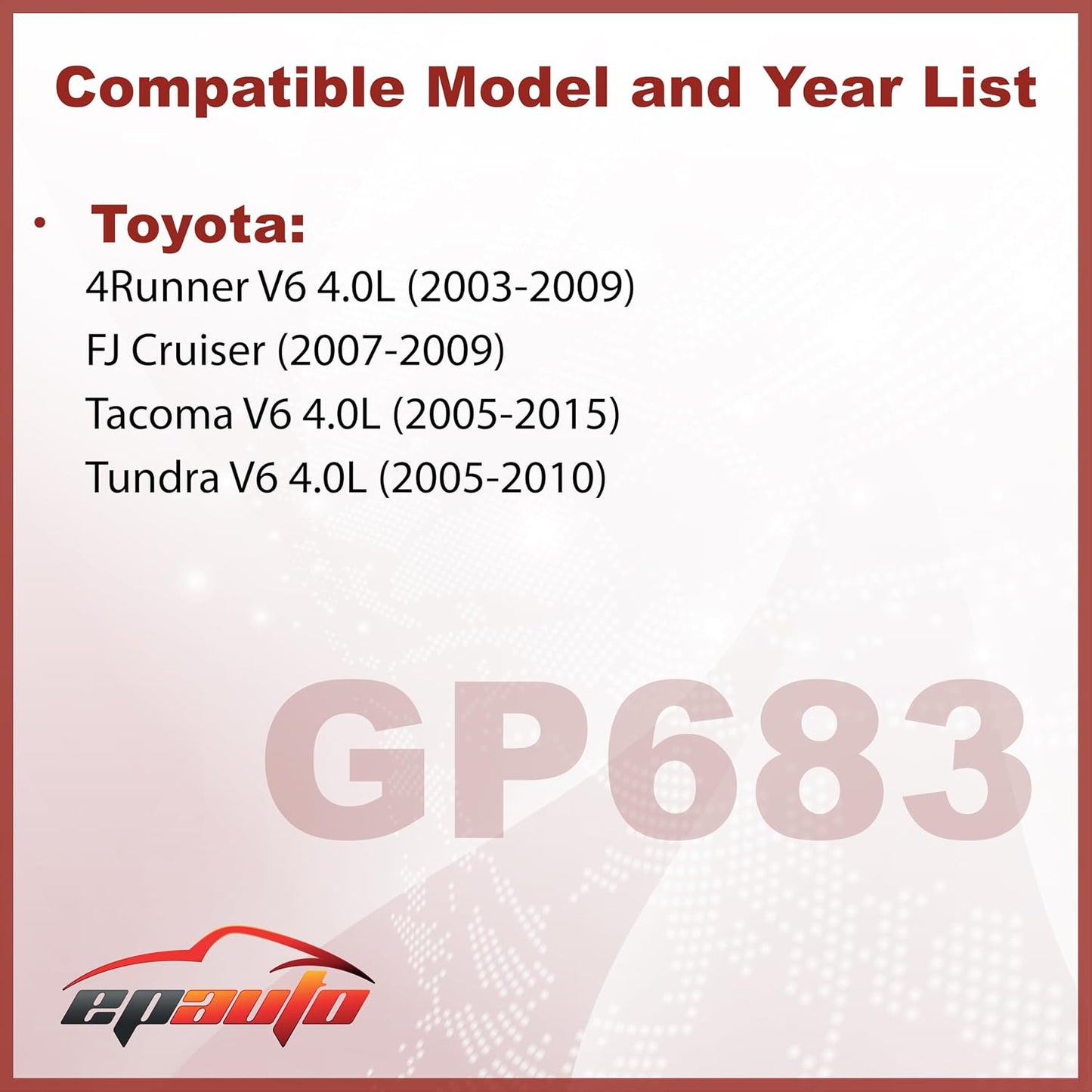 Panel filtro aire motor Toyota 4Runner 03-09 FJ Cruiser 07-10