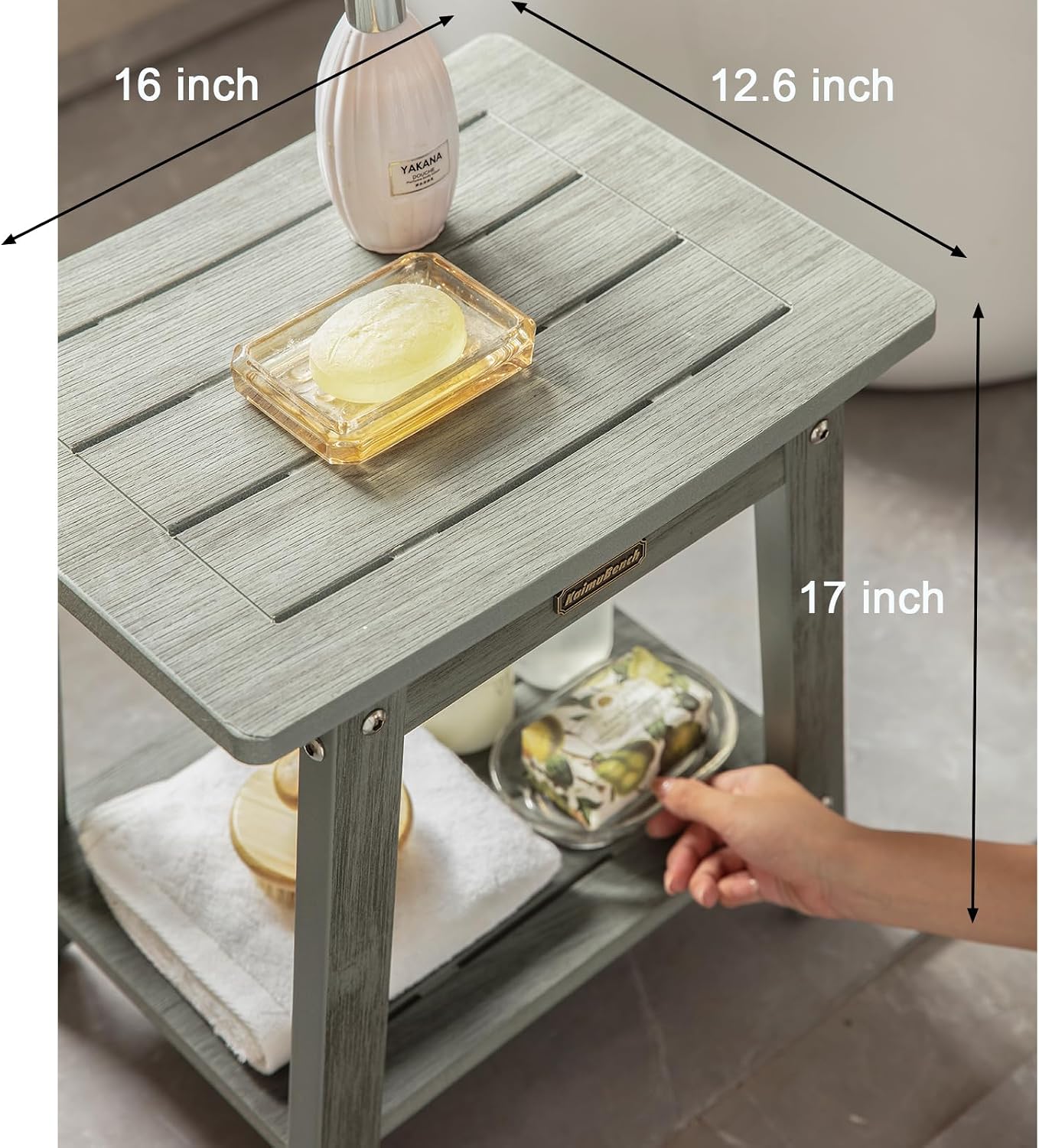 Asiento ducha impermeable antiderrap para afeitarse piernas