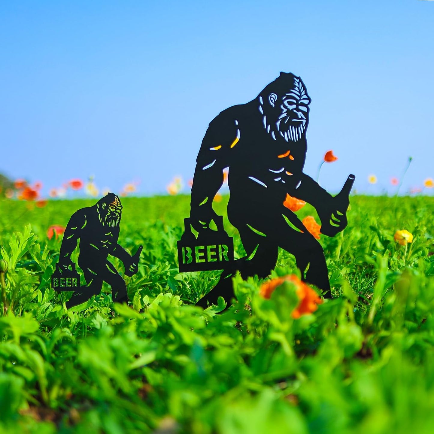 Estacas decorativas Bigfoot para jardín exterior