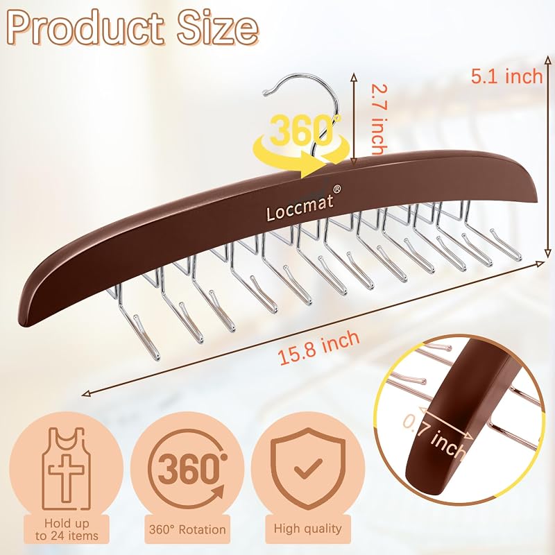 2 Ganchos Madera con 24 Metal Plegables para Armario Hombres