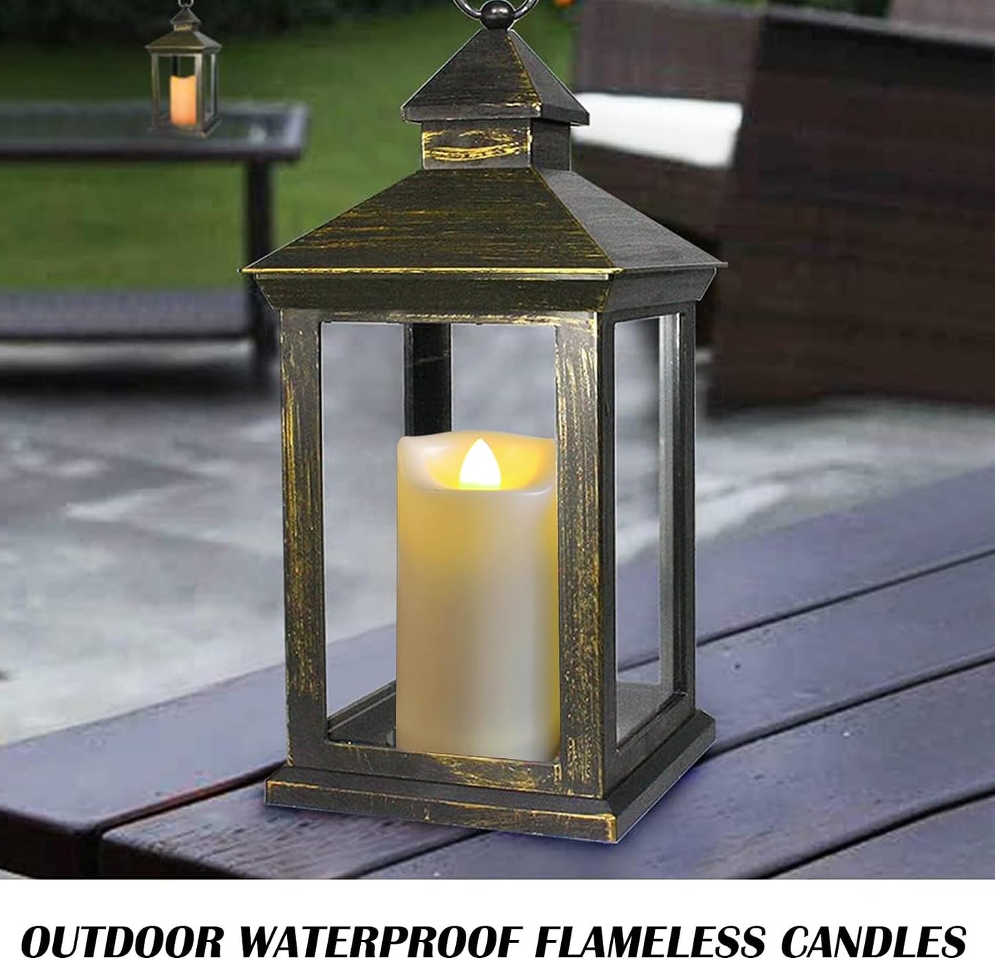 Velas LED plástico 2x4pulg parpadeantes impermeables