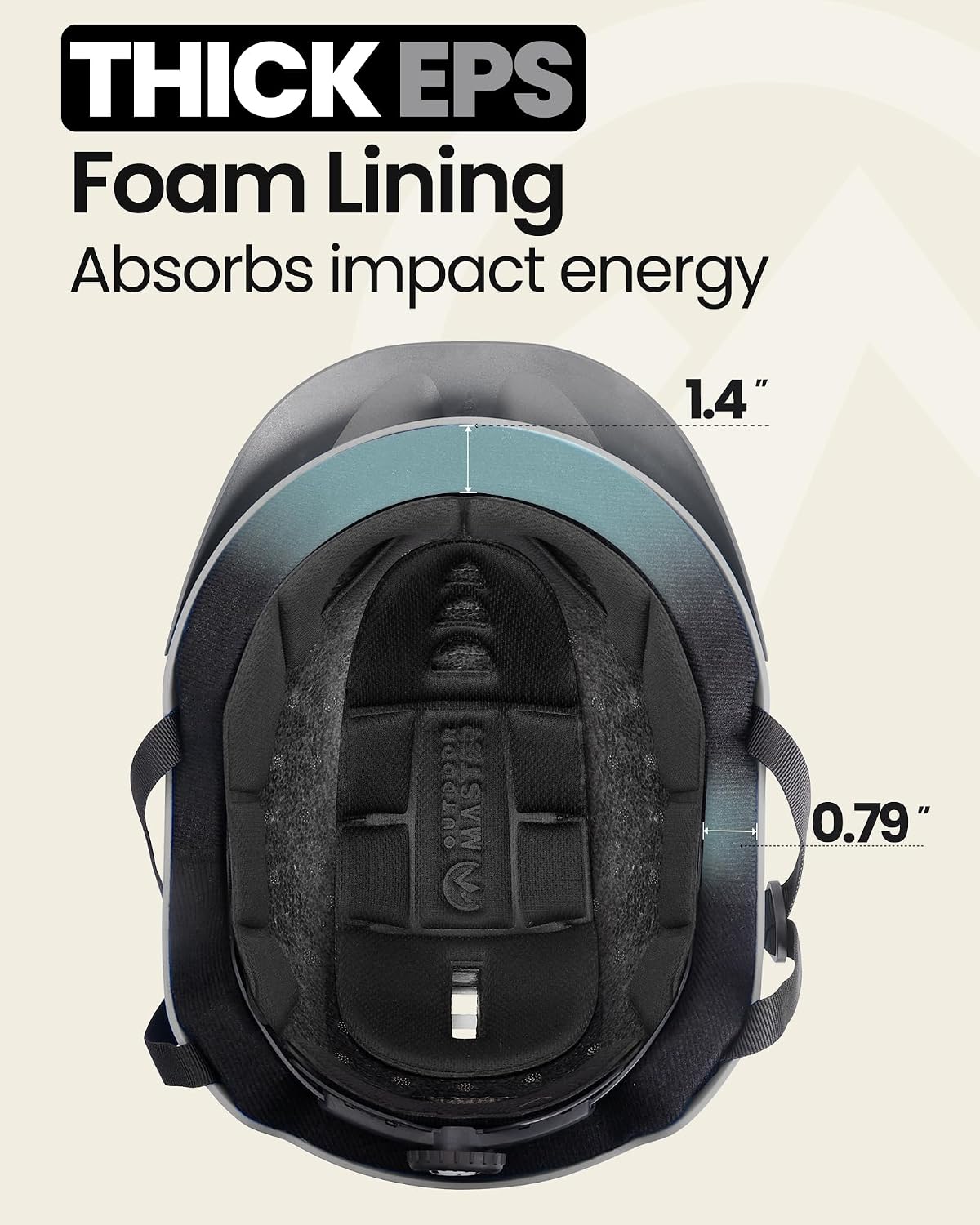 Casco ecuestre con visera solar y ventilación ajustable