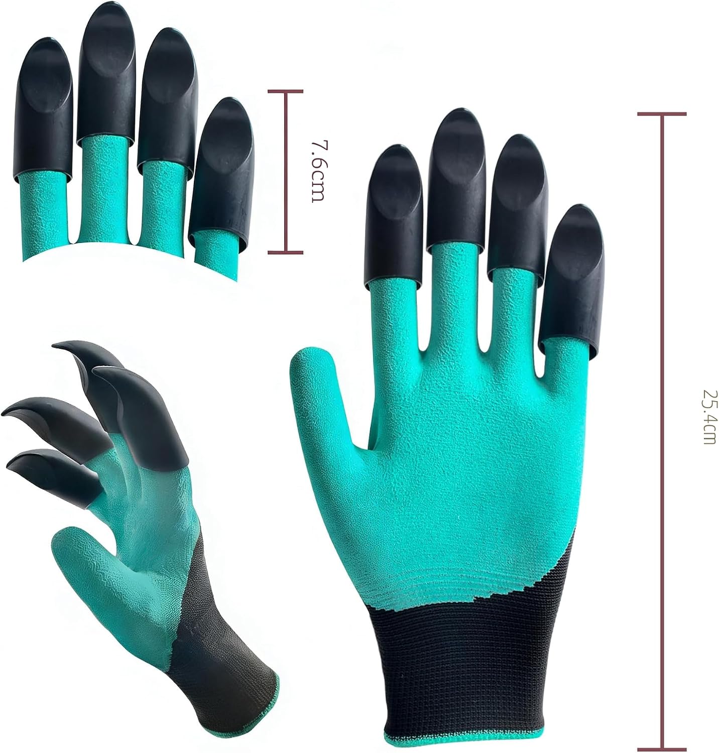 Guantes jardinería con garra impermeables para excavar