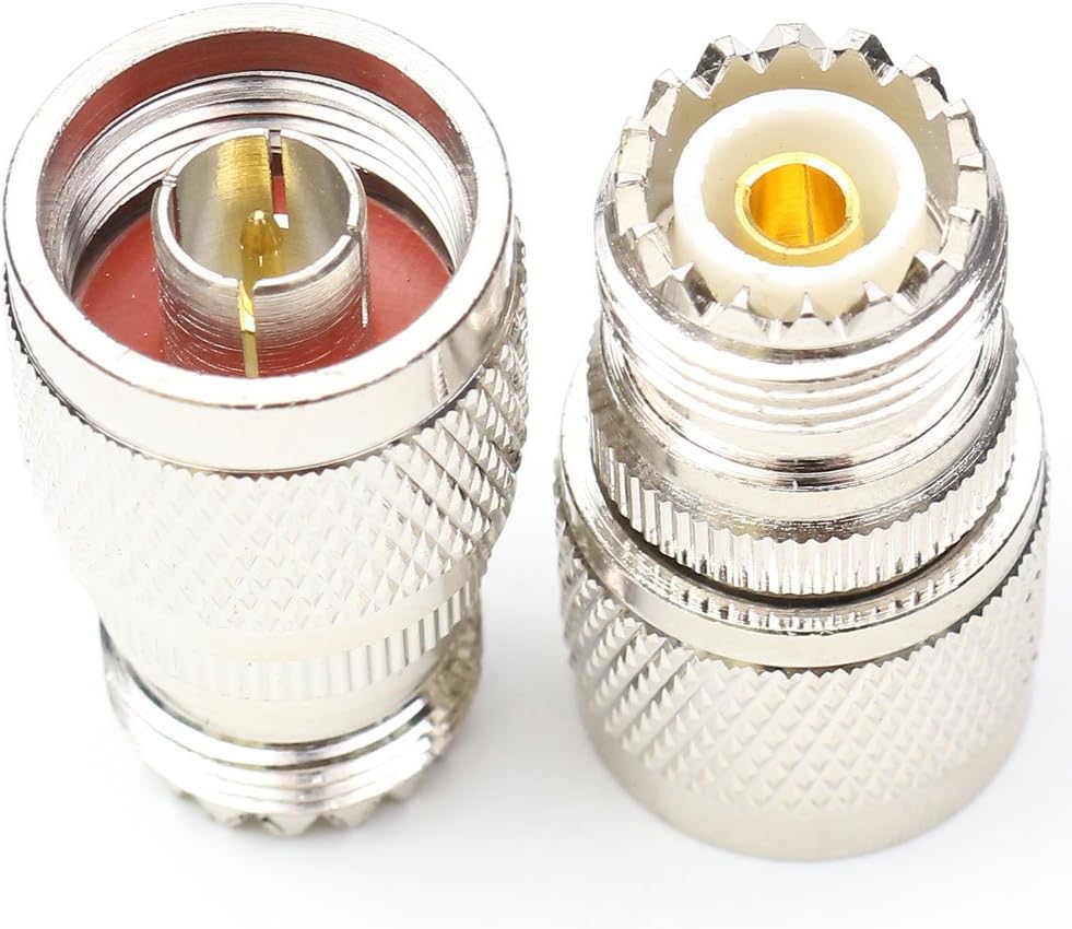 Conectores N macho a hembra UHF adaptador Pl259 a N SO239 2 pack