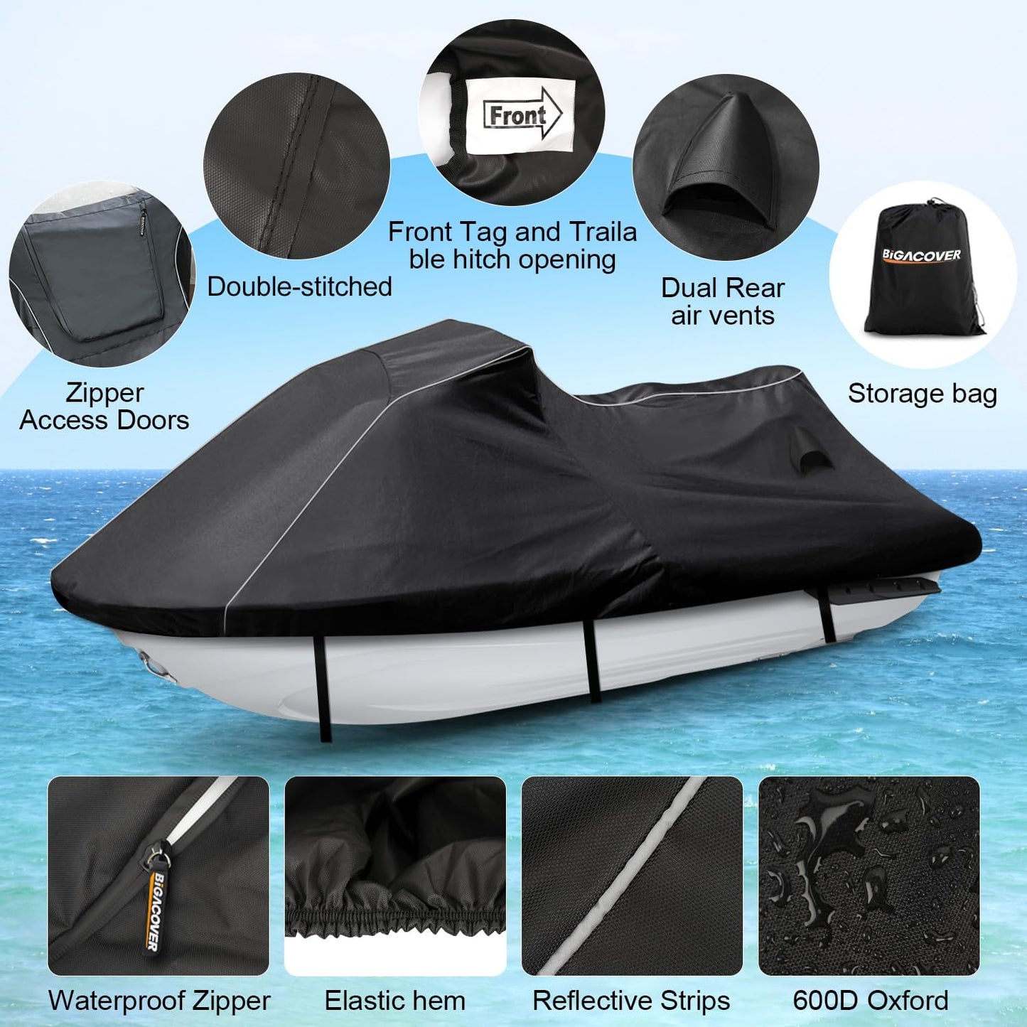 Funda impermeable moto acuática VX Cruiser 2021-25 600D UV