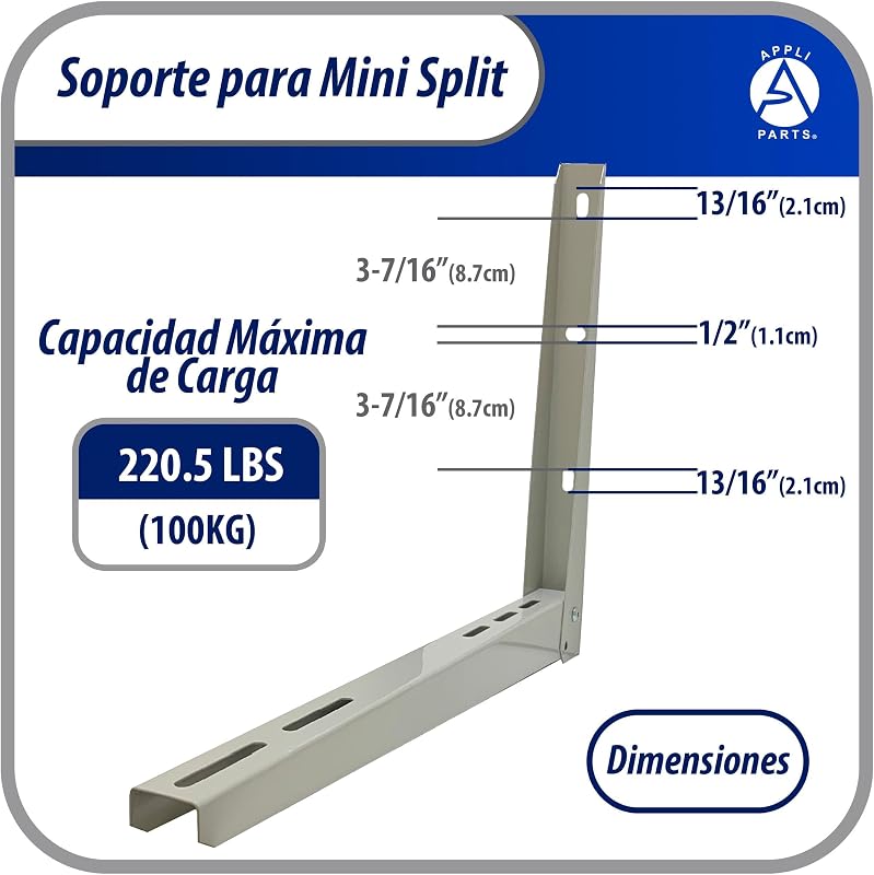 Soporte pared unidad condensadora mini split 150kg APAB-2160