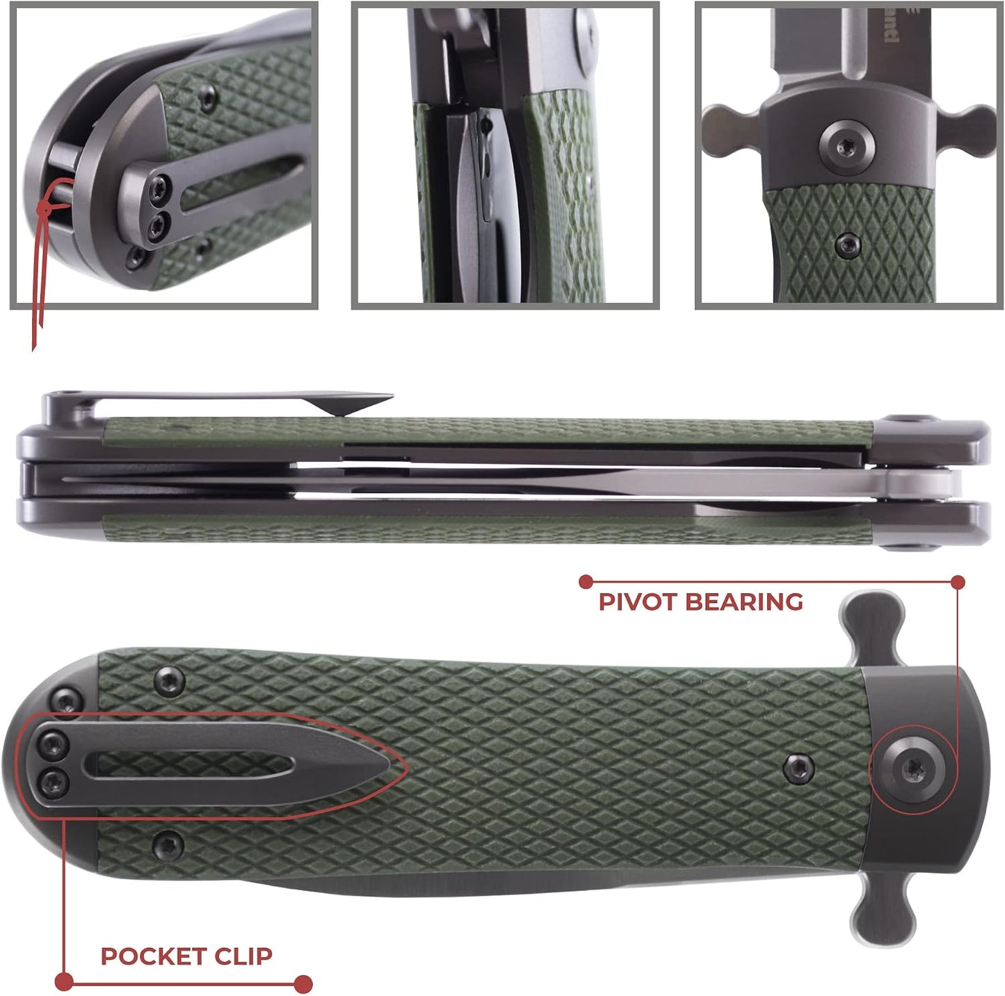 Navaja plegable acero D2 mango G10 antiderrap