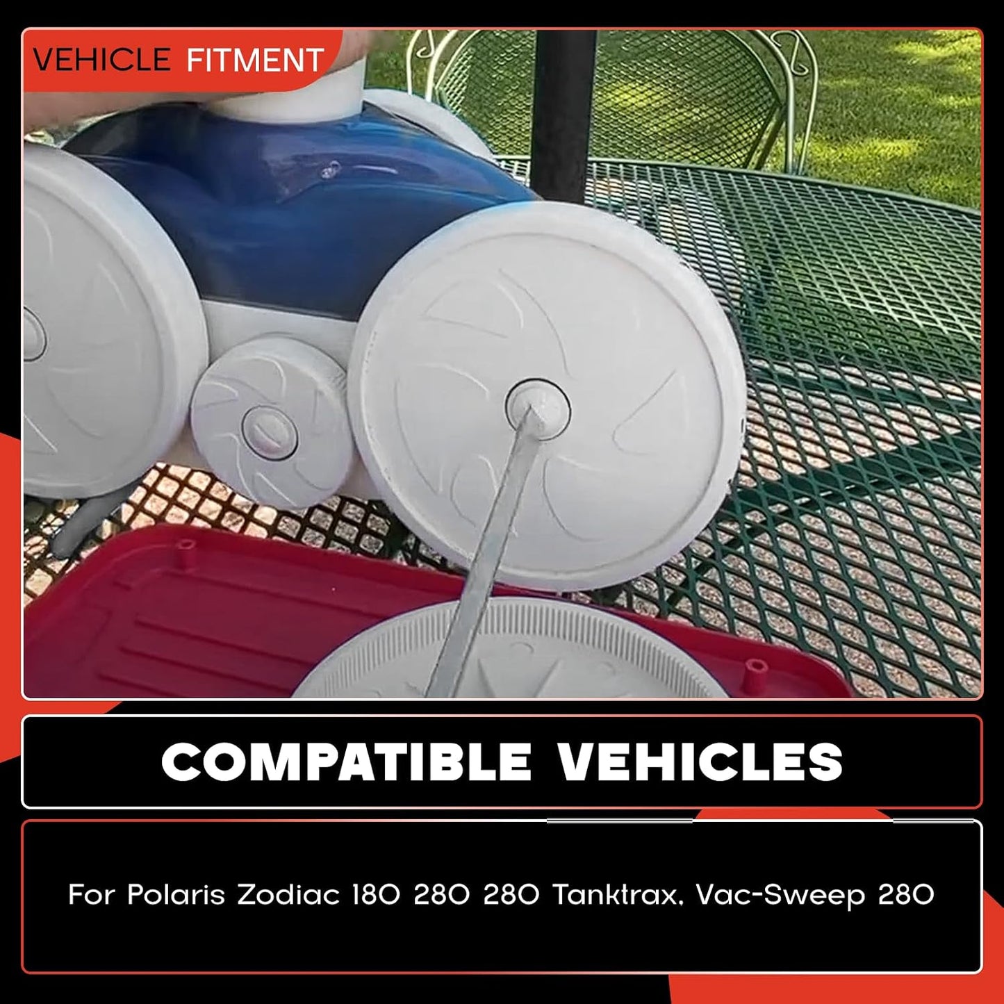 3 Pzas Limpiador Piscina con Ruedas Polaris ZodiacTanktrax