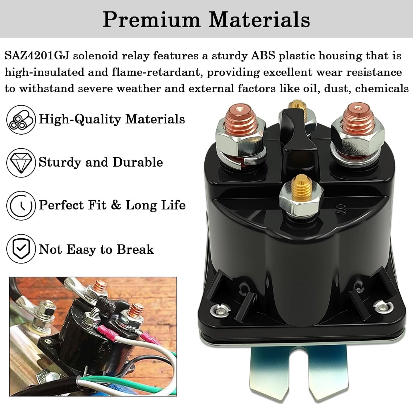 Relé solenoide arranque 12v 4 terminal servicio intermitente